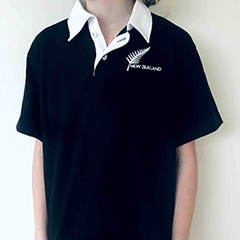 New Zealand Short Sleeve Rugby Shirt - 275R CHILD