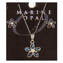 Flower Necklace & Earrings - SET102