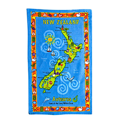 NZ Map Tea Towel - 65005