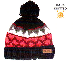 Hand Knitted Pom Pom Beanie - CA1164