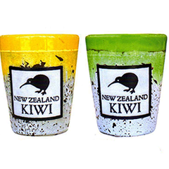 Kiwi Reactive Glaze Shot Glasses - 10593 94 Set of 2