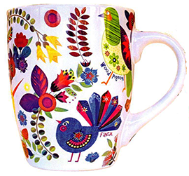 Retro Birds Mug - 10616