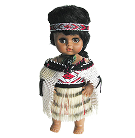 Maori Wahine Doll With Cloak Boxed  - 19