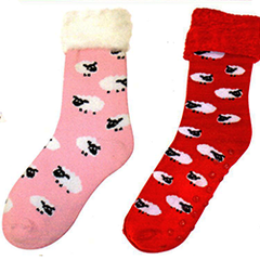WOMENS Sheep House Socks - 55260 55338 SET of 2