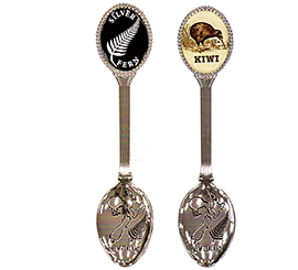 Silver Fern & Kiwi Tea Spoons - 80951 52