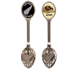 Silver Fern & Kiwi Tea Spoons - 80951 52