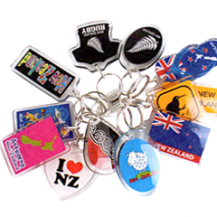 Set of 12 Assorted Kiwiana Key Rings - K254-12PK