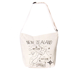 NZ Map Canvas Shoulder Bag - CB187