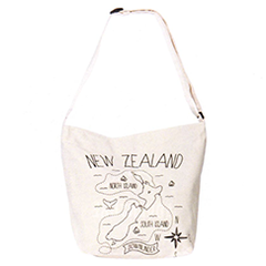 NZ Map Canvas Shoulder Bag - CB187