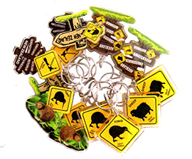 Set of 12 Assorted Road Signs Key Rings - K467-12PK