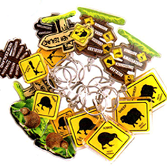 Set of 12 Assorted Road Signs Key Rings - K467-12PK