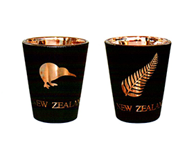 Kiwi & Fern Rose Gold Shot Glasses - 10963 Set of 2