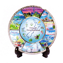 New Zealand Cities Metal Foil Plate - PLA208