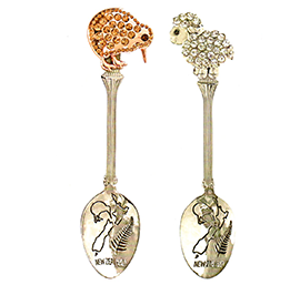 Kiwi Sheep Rhinestones Tea Spoons - 81016 17