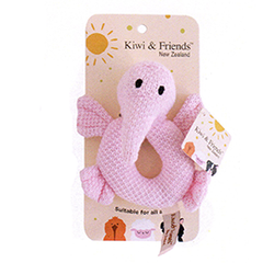Kiwi Knitted Baby Rattle Ring - TBR18