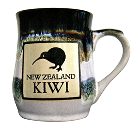 NZ Kiwi Reactive Glaze Mug - 10565