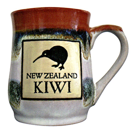 NZ Kiwi Reactive Glaze Mug - 10566