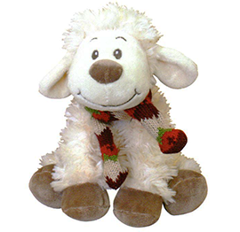 Smiley New Zealand Sheep With Scarf - 30525