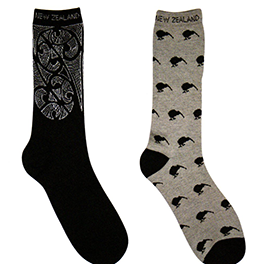MEN Kiwi & Tattoo Wool Blend Socks - 55335/ 36 Set Of 4