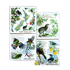 Foil New Zealand Birds Coasters - 80797