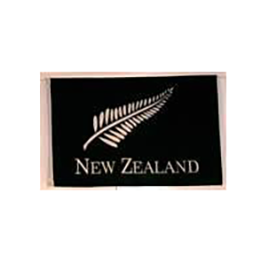 New Zealand Fern Flag - Large Black 80048