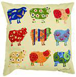 Muliticolour Sheep Cushion Cover - CV677