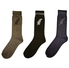 MENS Silver Fern Socks - 55111/2/3 SET of 6