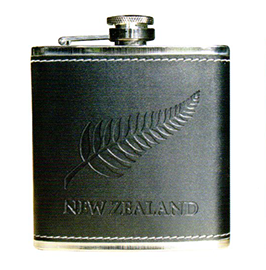 New Zealand Fern Embossed Hip Flask - 82247