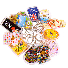 Set of 12 Assorted Kiwi Icon Key Rings - K262-12PK