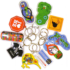 Set of 10 Assorted Key Rings - 21995 TIKI