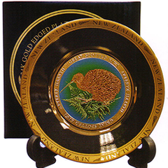 Gold Kiwi Ceramic Plate - 10227