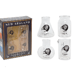 Kiwi Lab Shot Glasses - SH84 Set of 4