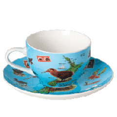 Kiwi NZ Map Cup & Saucer - MUG128