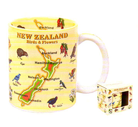 NZ Birds & Map Mug - MUG116
