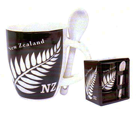 Silver Fern Mini Mug & Spoon - MUG79