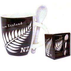 Silver Fern Mini Mug & Spoon - MUG79