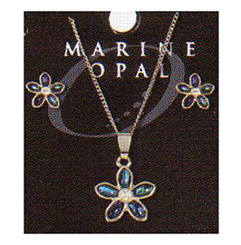 Flower Necklace & Earrings - SET102