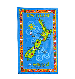 NZ Map Tea Towel - 65005