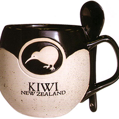 Kiwi Stoneware Mug & Spoon - 10412