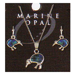 Kiwi Necklace & Earrings - SET100
