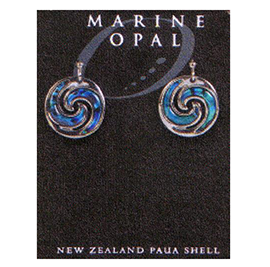 Koru Paua Earrings - MOE55