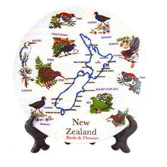 NZ Birds & Flowers Plate - PLA427