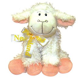 Sitting Sheep With NZ Ribbon - 30487