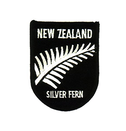 NZ Silver Fern Flag Patch - E132 PACK of 3