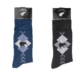MENS NZ Kiwis Business Socks - SOX53 54 SET OF 2