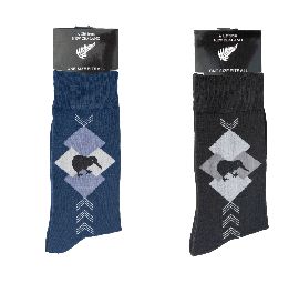 MENS NZ Kiwis Socks - SOX53 54 SET OF 2