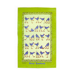 Pukeko Green Tea Towel - TT645